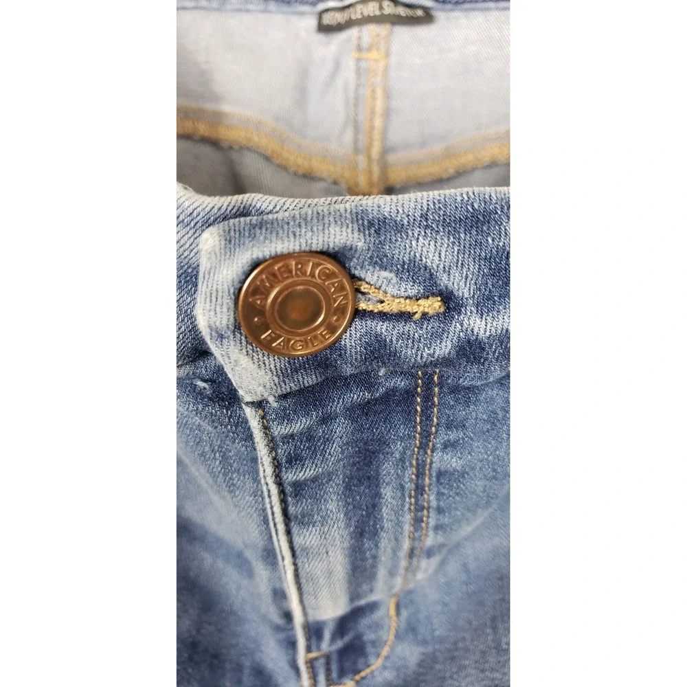 American Eagle Outfitters Curvy Hi Rise Skinny Jeans Medium Wash Size 10 Regular